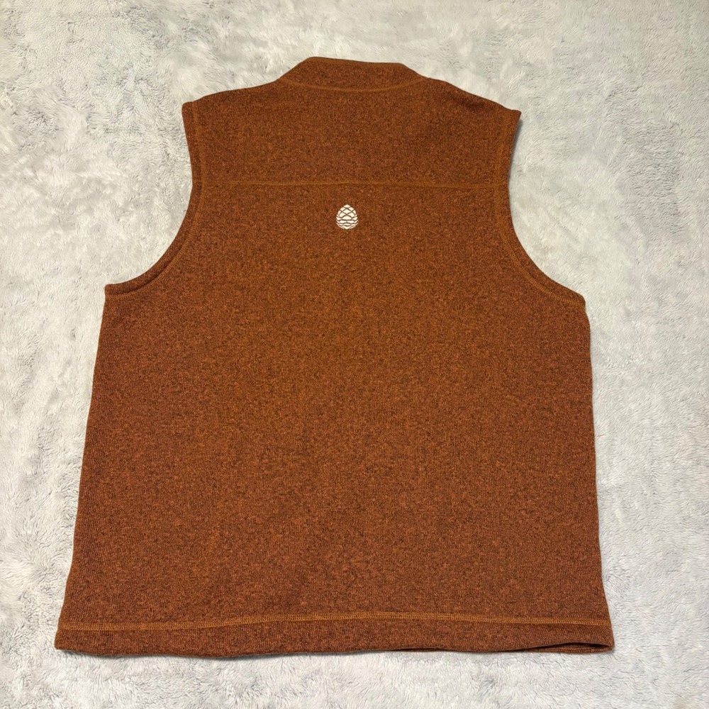 Stio Wilcox Fleece Vest Men XXL Burnt Orange Heather Full Zip Hike Gorpcore - Picture 7 of 8